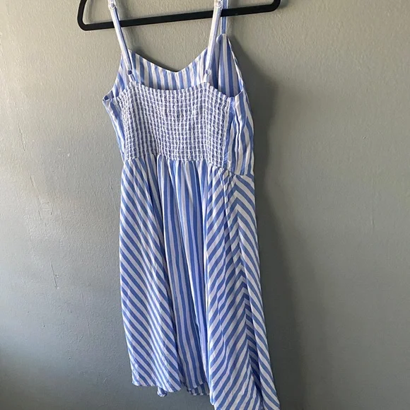 Old Navy Blue and White Striped Spaghetti Strap Mini Dress - Picture 7 of 7